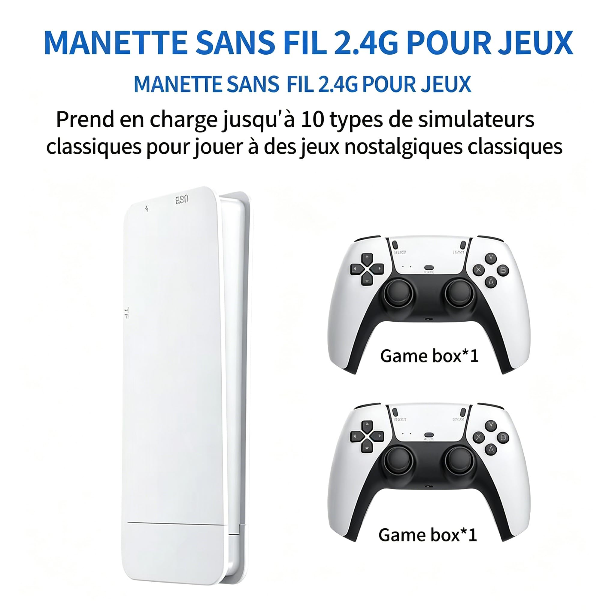 retrozone Console Retro RGD10 Pro Jeu de Combat pour Deux Joueurs en Haute définition 4K, Console de Jeu Arcade rétro sans Fil M15 2,4G avec mémoire de 64Go ou 128Go