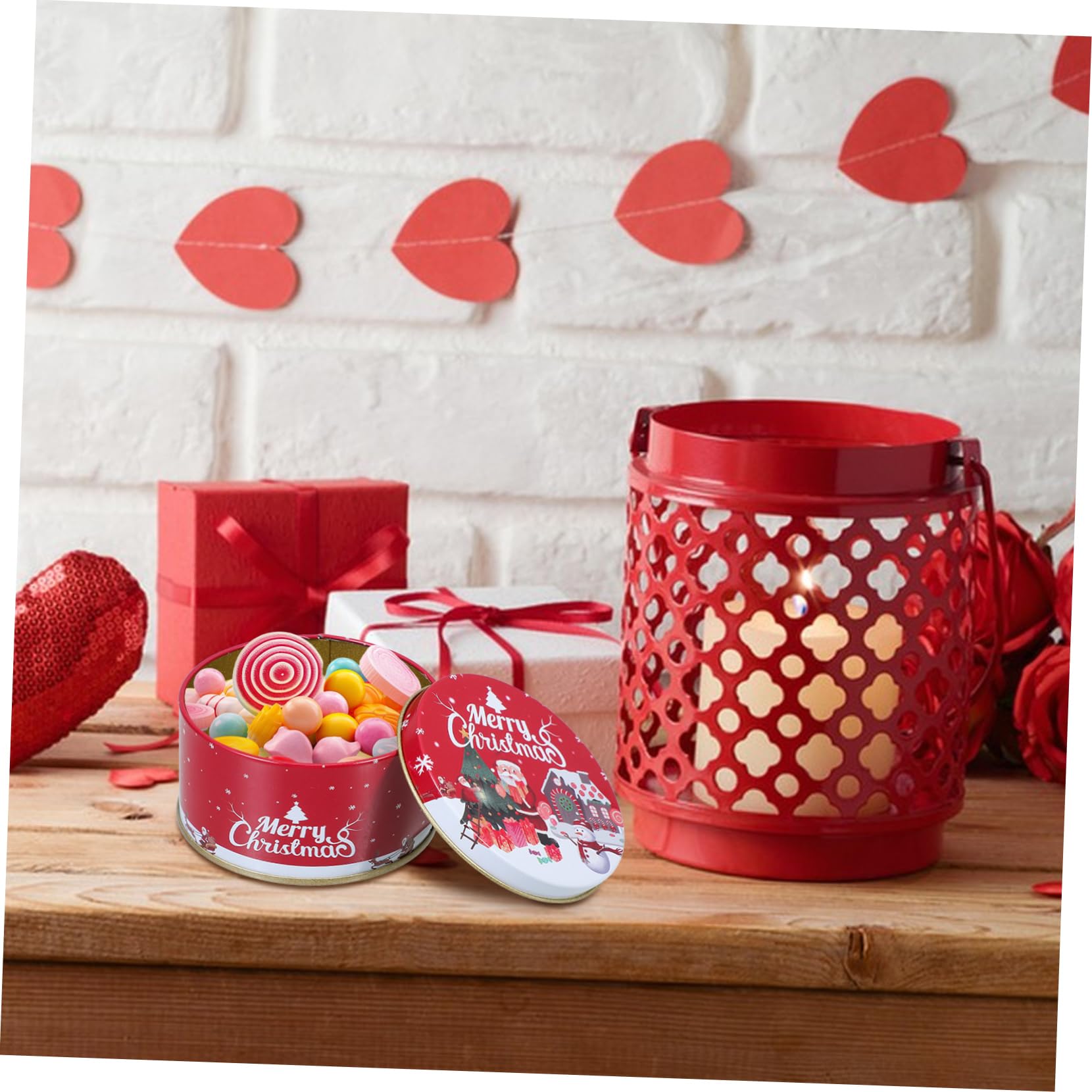 MUCKLILY 12pièces Boîtes à Bonbons Décoratives pour Noël Contenants à Biscuits Réutilisables Dimensions sans Danger pour Contact Alimentaire Couleur Aléatoire