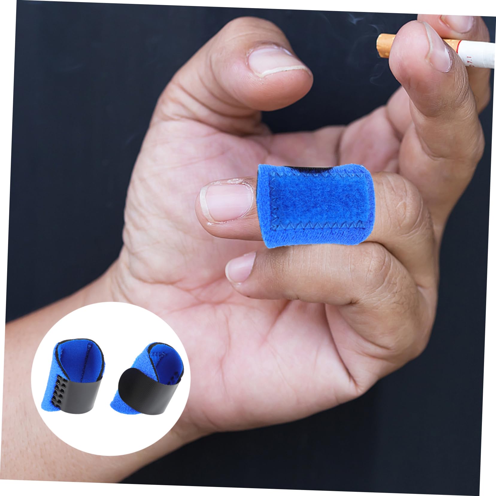 TOVINANNA 2pcs Splint Wraps Sports Splint Thumb Supports Brace Splint Adjustable Injured Brace Adjustable Stand Thumb Splint for Thumb Blue Aluminum Alloy