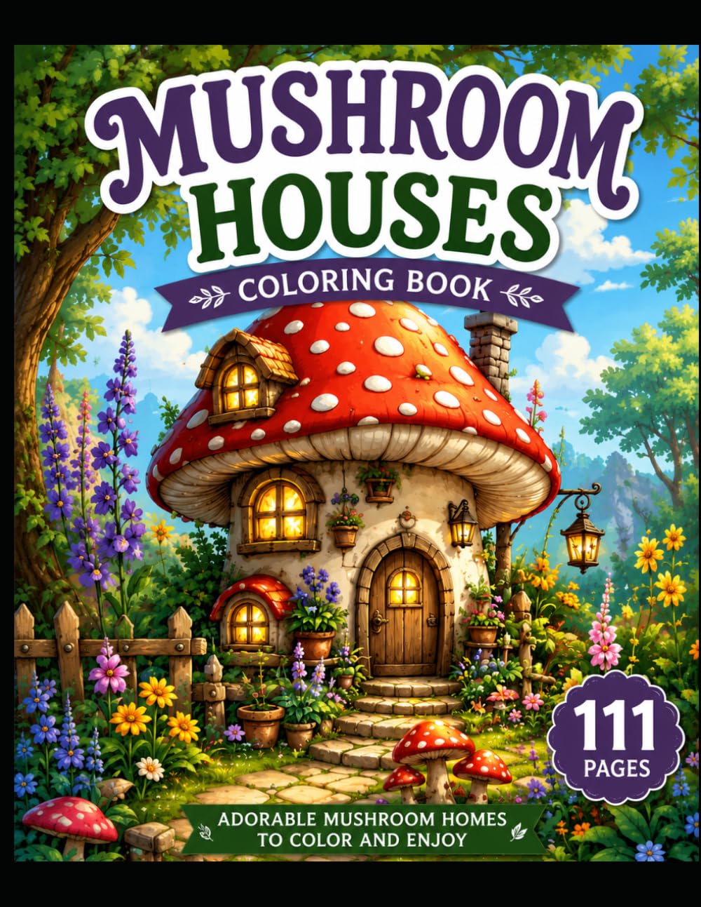 Mushroom Houses Coloring Book