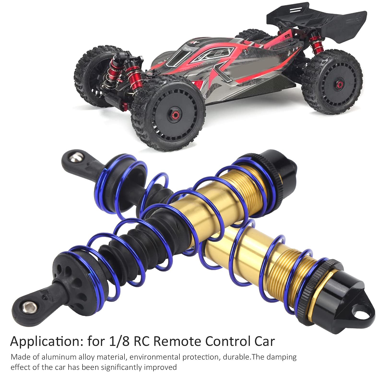 GPM Alu Verstelbare Schokbrekers 90mm voor Tamiya DT-03 - Bl
