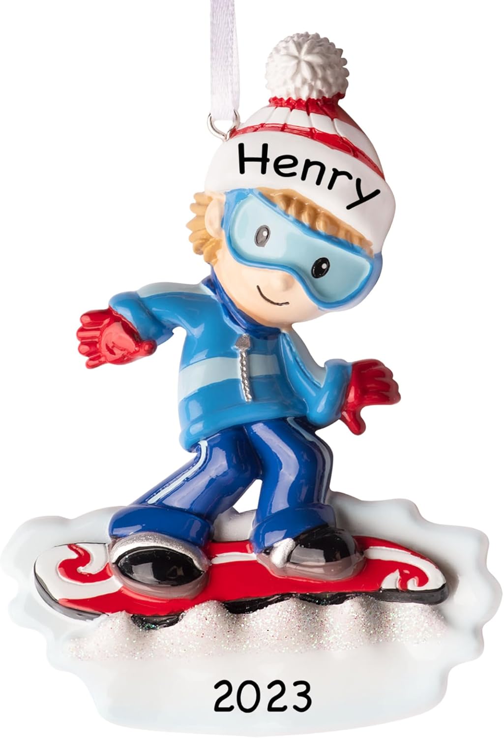 UniqXmas Personalized Snowboarding Christmas Ornament 2024