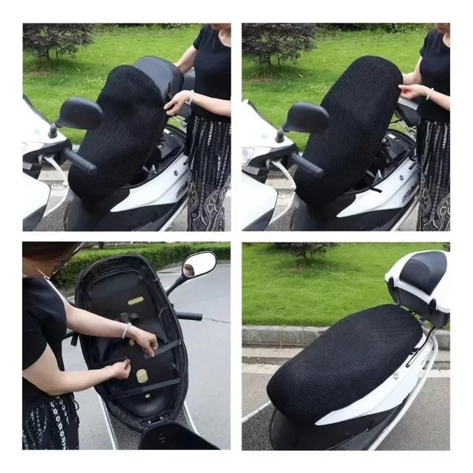 Coprisella Coprisedile Moto Rete Cuscino Impermeabile Traspirante