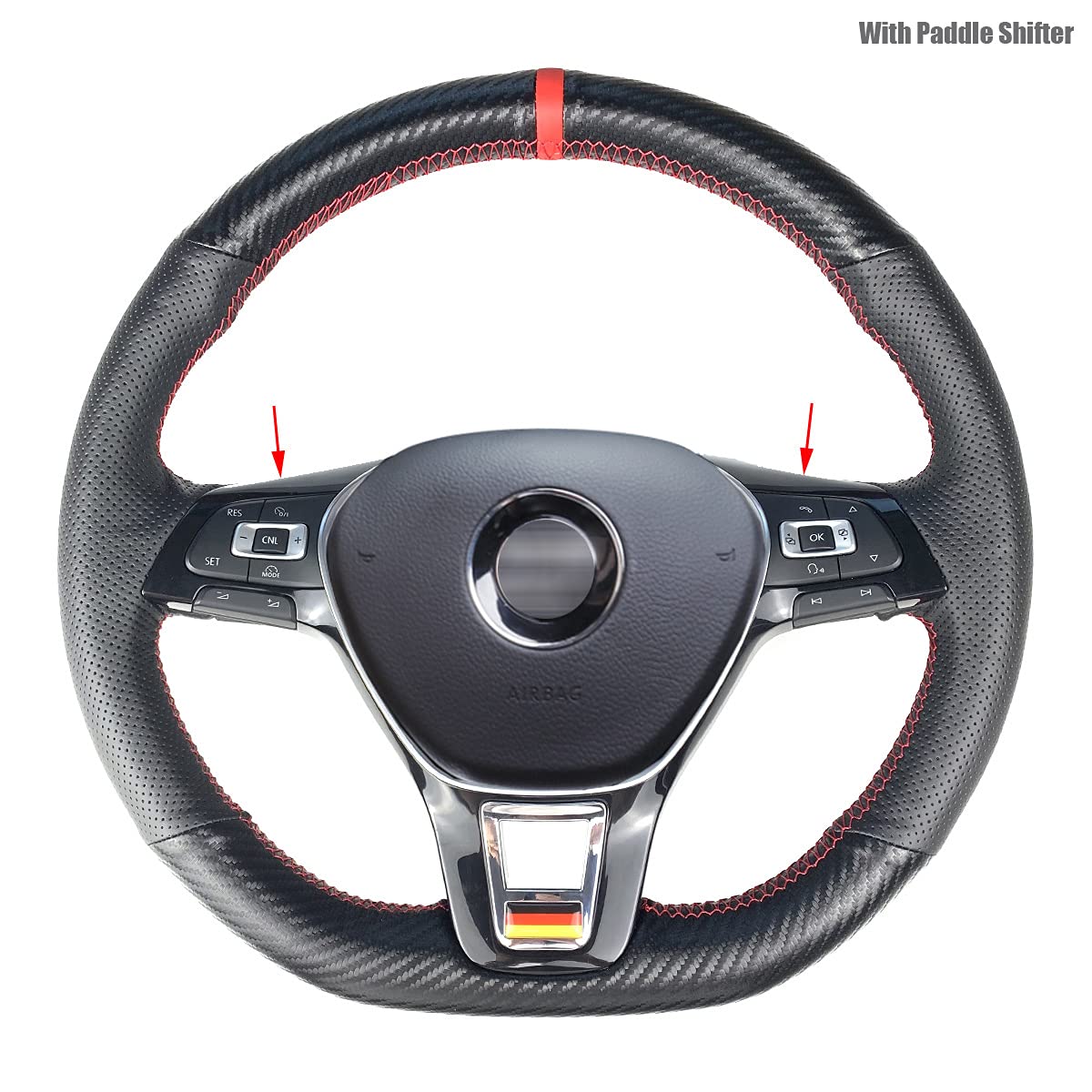 Buy HandStitch Wrap Perforated Leather&Matte Black Carbon Fiber Auto