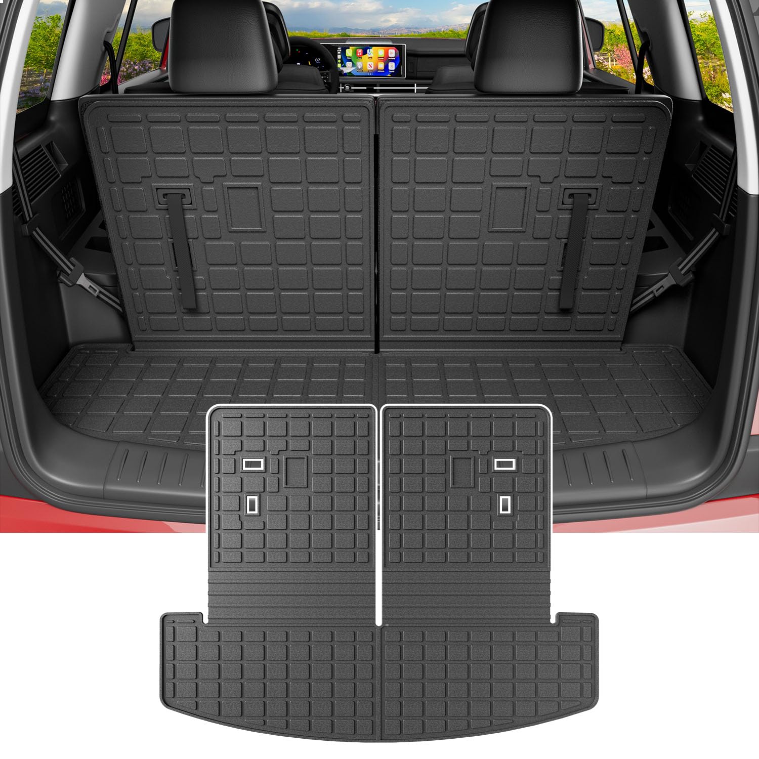 Photo 1 of powoq Cargo Mat with Backrest Mats Compatible with 2024-2026 Santa Fe