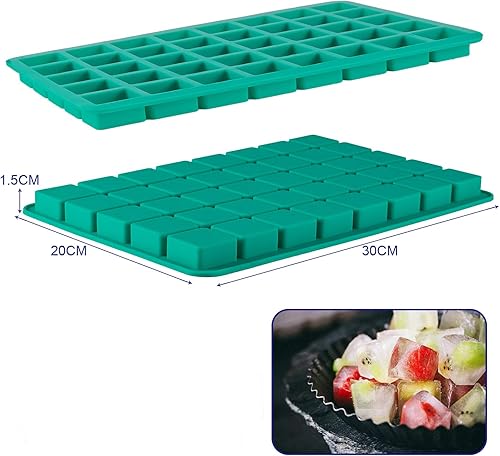 Miniatura 2 de Moldes de silicona para caramelo de caramelo, paquete de 2 moldes cuadrados de caramelo duro de 40 cavidades para trufas de chocolate, trufas de