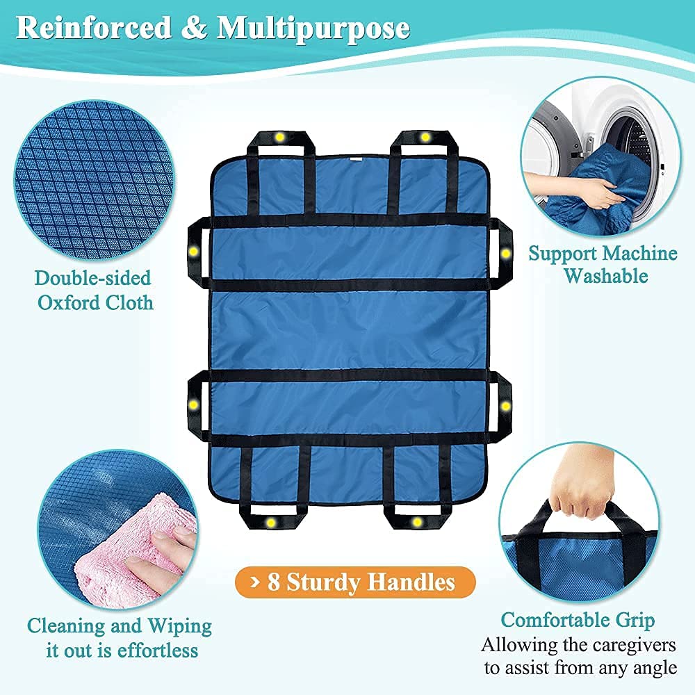 Almohadillas de posición de Cama para Mover la Cama, ayudas para Ancianos para Vivir, sábanas de Dibujo, ayudas de Movilidad para Ancianos discapacitados, Girar, reposicionar, Deslizar