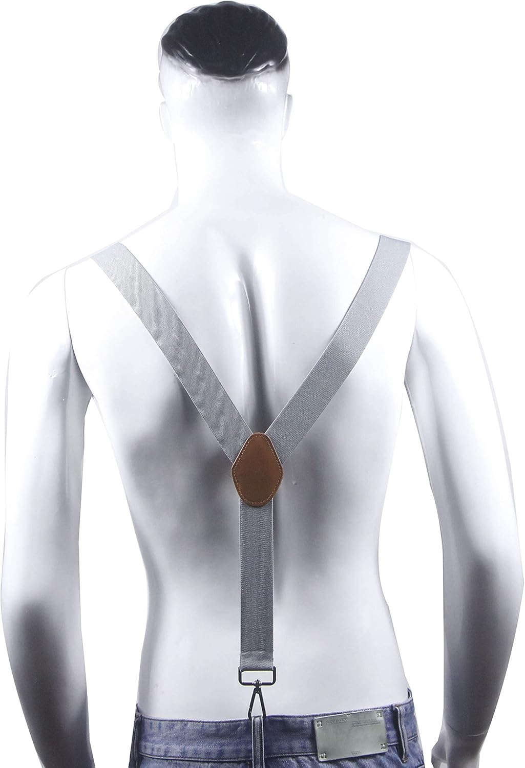 Suspenders for Men 3 Swivel Hooks 1.4 Inch Wide Adjustable Elastic Braces with Heavy Duty Belt Loops - Image 3