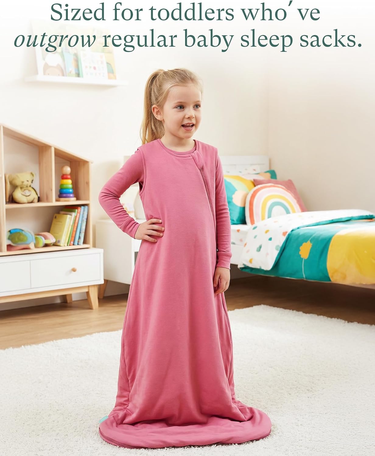 PurComfy Extra-Long Toddler Sleep Sack, Premium Bamboo Viscose Warm Sleeping Bag Supersoft 1.0 TOG Wearable Blanket 3T-4T-5T - Image 3