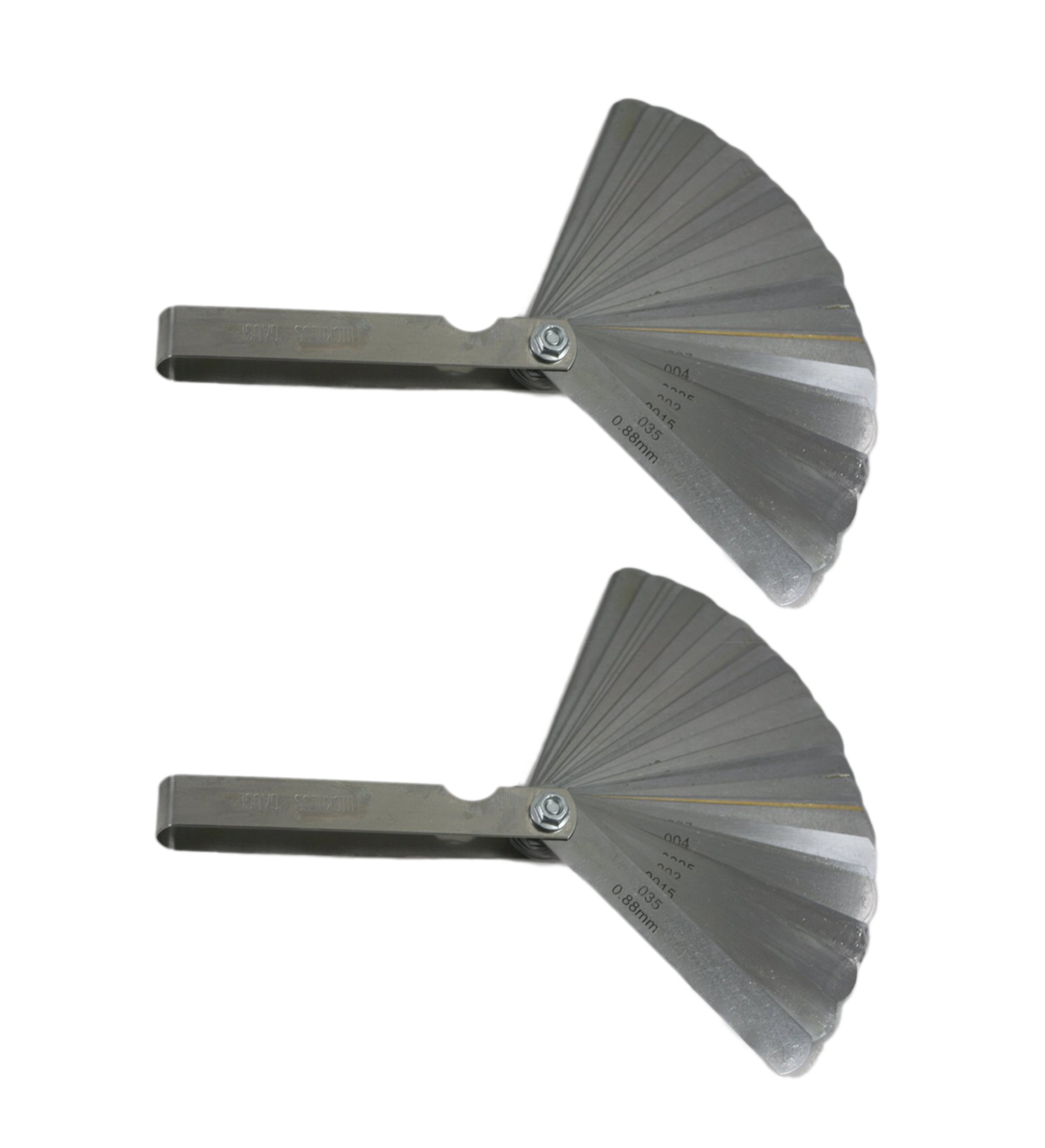 Buy ABN Feeler Gauge Measurement Tool, 2Pk 32Pc Universal Thickness