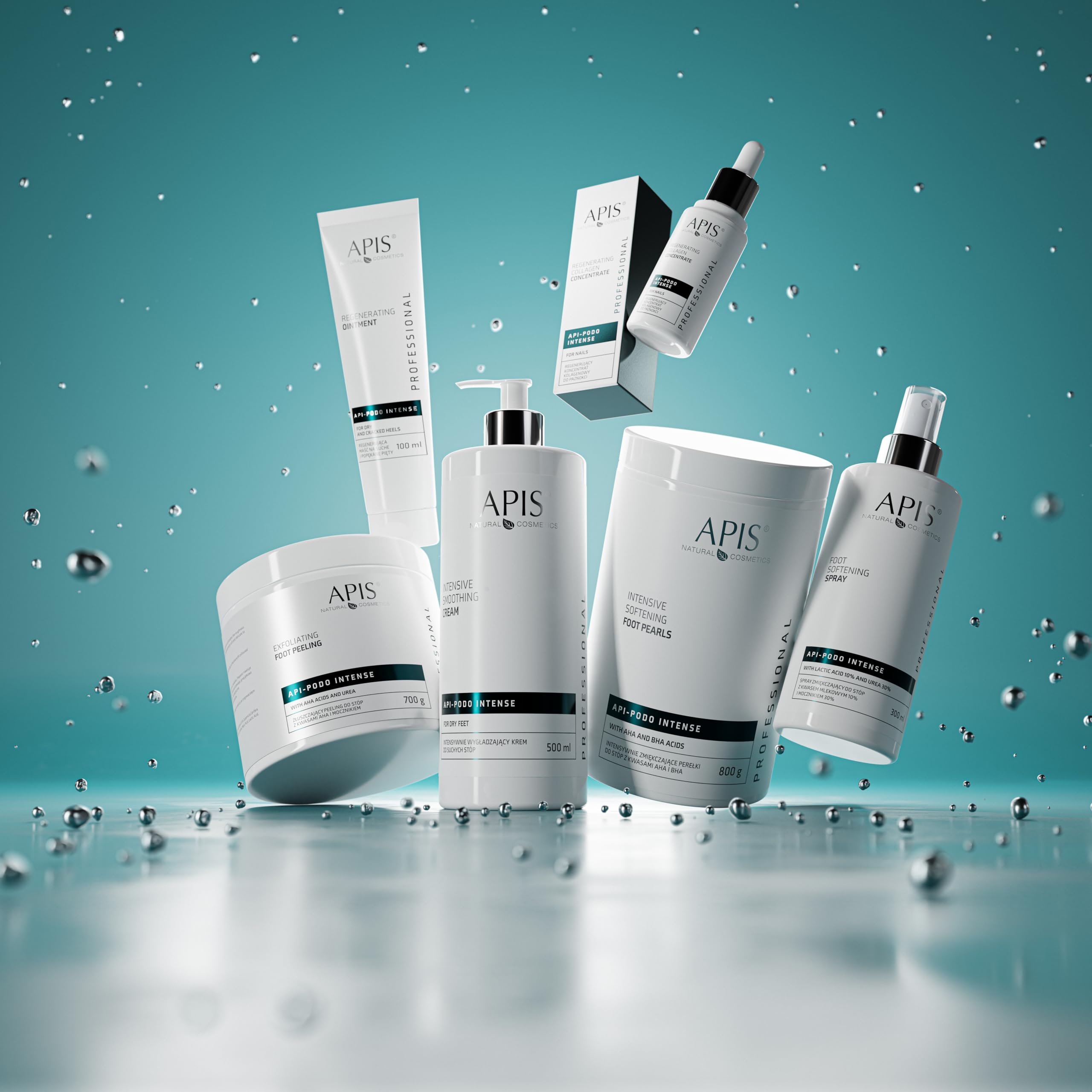 Apis Natural Cosmetics Professional Api-Podo Intense Perełki do stóp zmiękczające kwasy AHA BHA 800 g