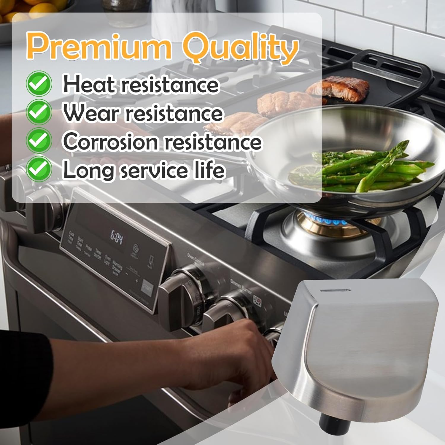 Eagles W11517334 Stove Knobs Replacement Compatible with Whirlpool Gas Range Burner Control Knobs Stove Top Knobs, Parts 4962305 W10850033 W11122869 W11458842(4PCS)