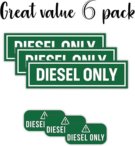 Miniatura 3 de United by Color Paquete de 6 calcomanías diésel, resistentes y resistentes al agua, para tanque de combustible, no se decoloran, se utilizan para