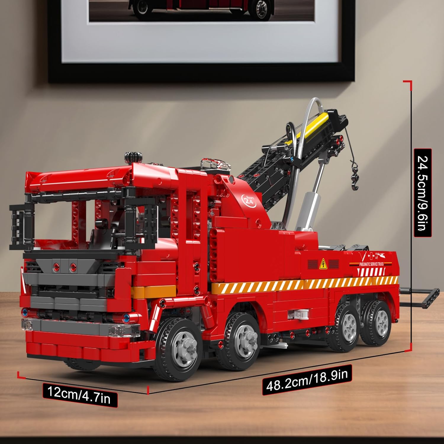 Mould King 19017 Rescue Truck Model Building Blocks Set, Pneumatic Truck with 3 Motors and Remote Control, Vehicle Toy for Adult/Collections Enthusiasts (1653 Pieces)