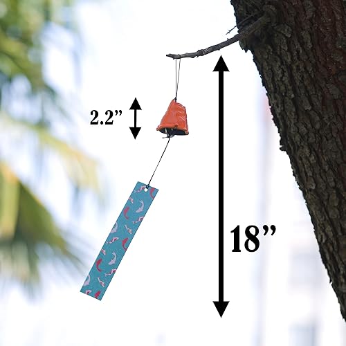 Miniatura 2 de Carillón de viento japonés de hierro fundido para exteriores, adorno para jardín, patio y balcón, decoración de campana de viento de metal colgante,