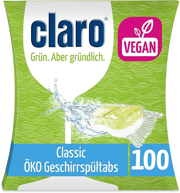 Claro Classic tabletki do mycia naczyń, Bez fosforanów/biodegradowalne, 100 sztuk