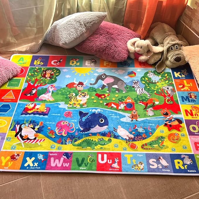 Alfombra de Actividades para Bebés QUOKKA 60x41 in Alfombra de Juego Suave miniatura 2