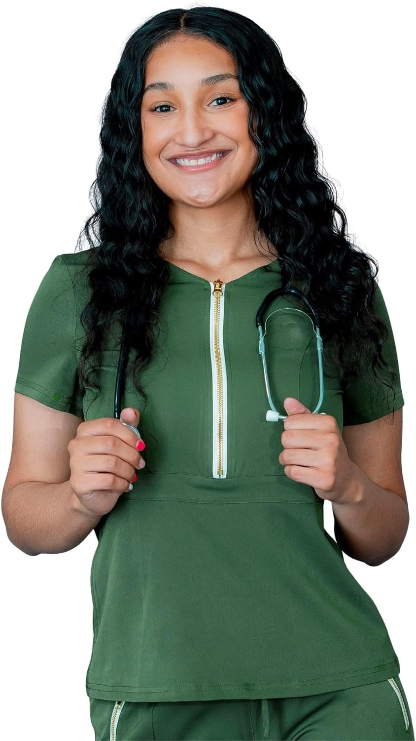 The Kiki – Women’s Scrub Top – Half Zip, Modern Fit