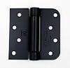 Spring Hinges 4 Inch with 58 Inch Square Corner, Self Closing Adjustable, Flat Black, 2 Pack