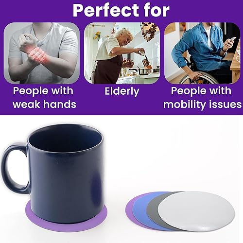 Miniatura 5 de Almohadillas para abridor de tarros (paquete de 4) Pinzas redondas antideslizantes para tarros, tapas y botellas Abretapas de silicona multiusos