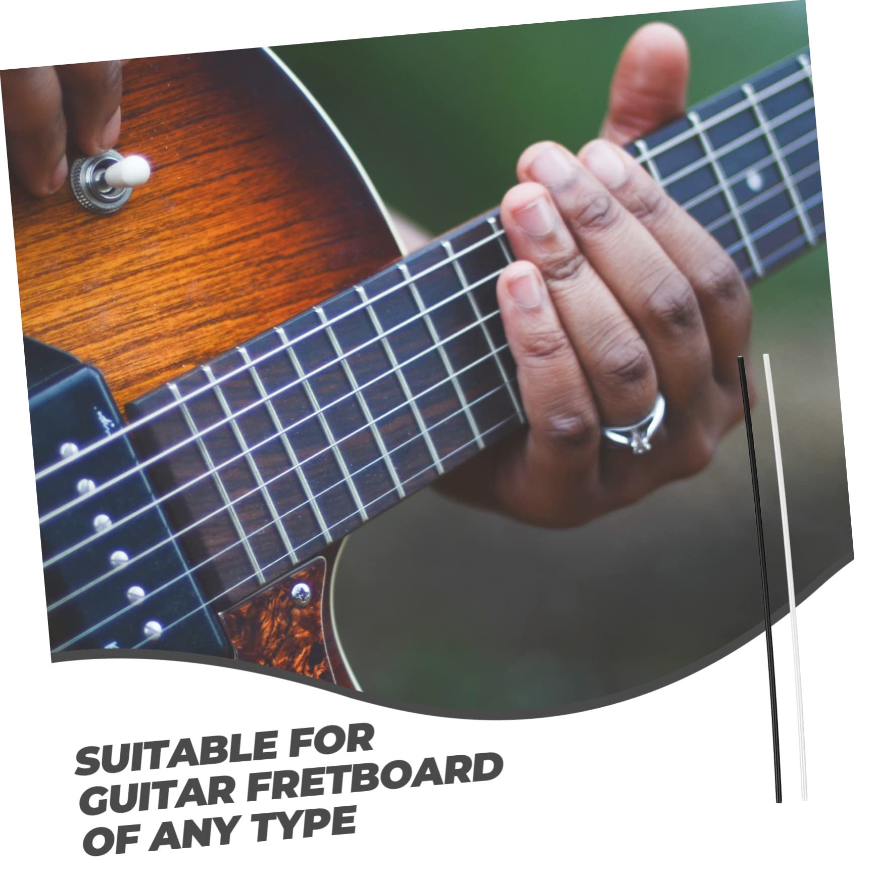 BESTonZON Guitar Luthier Fingerboard Position Marker 50pcs Plastic Side Dot for Guitar Music Instrument Supply