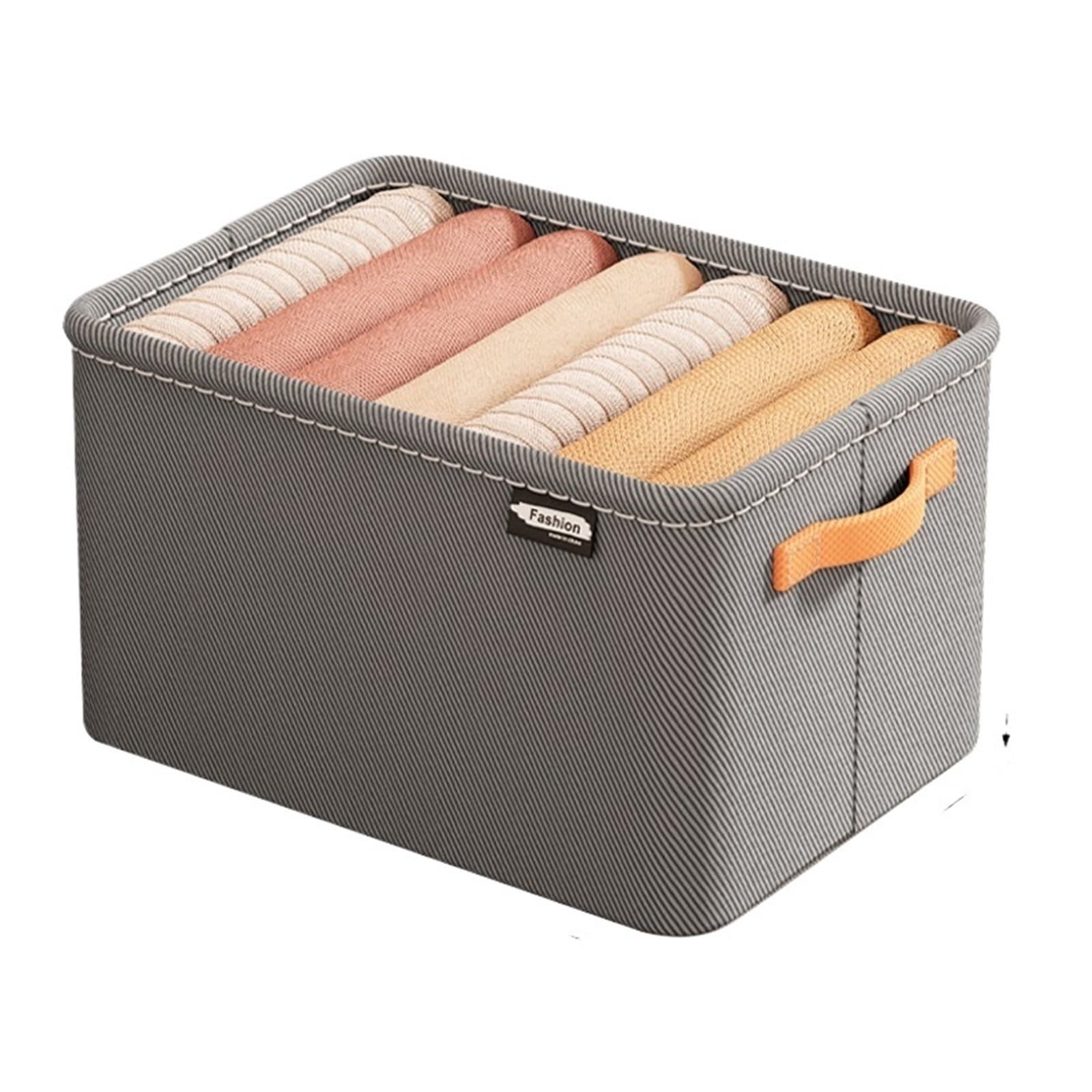 EWUHYFP Storage Boxes Foldable Storage Boxes For Underwear Collapsible Drawer Organizers For Wardrobe Closet Clothing(Grey-Large42x28x25,3 PCS)