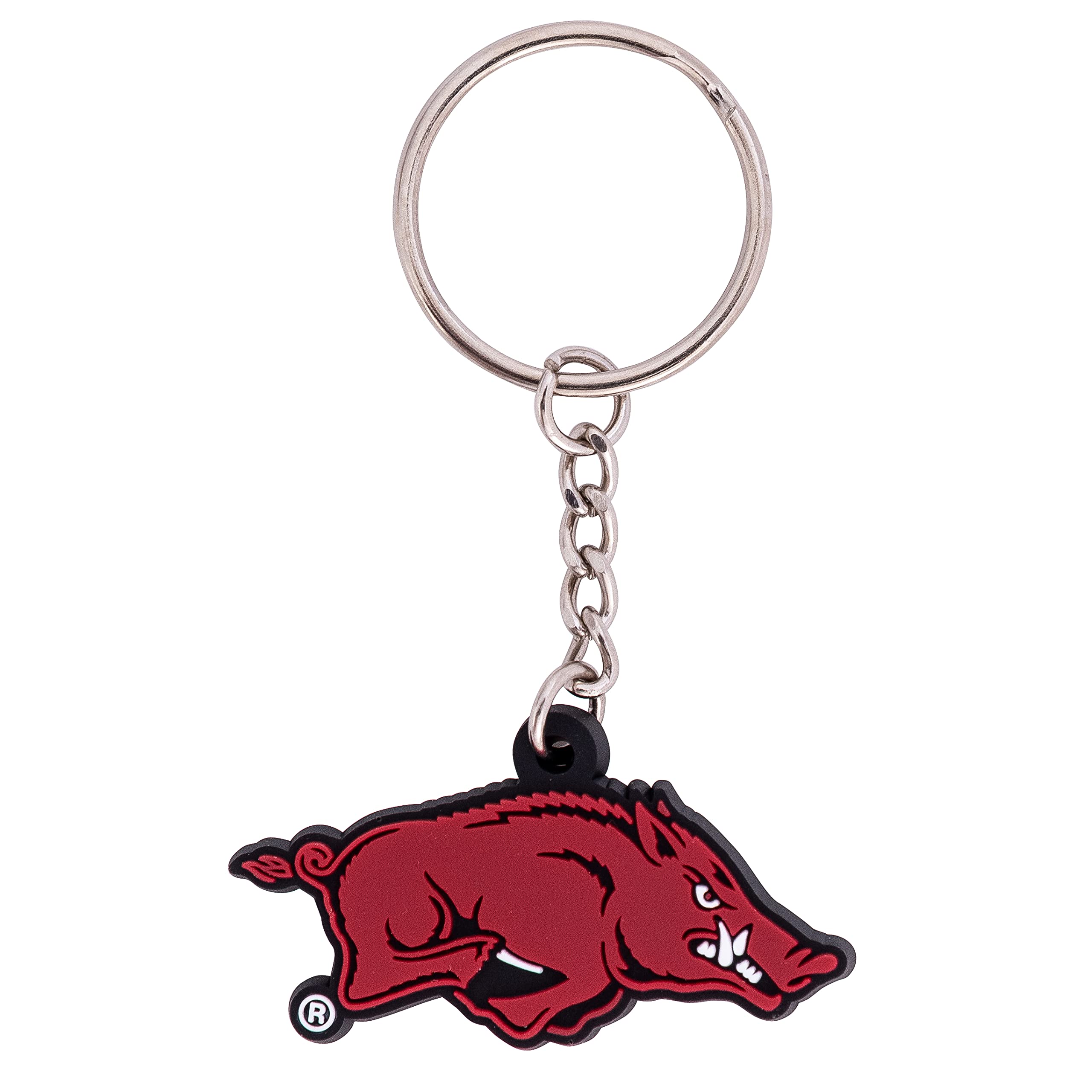 Desert Cactus Unisex Red University Of Arkansas Razorbacks Keychain U Of A Hogs Car Keys Holder (Pvc A), One Size
