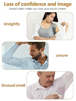 Armpit Sweat Pads for Women and Men, Underarm Sweat Pads, 100-Pack Medium Invisible Sweats Guards, Neutralize Odors, Super Absorbent, No-Leak Protection