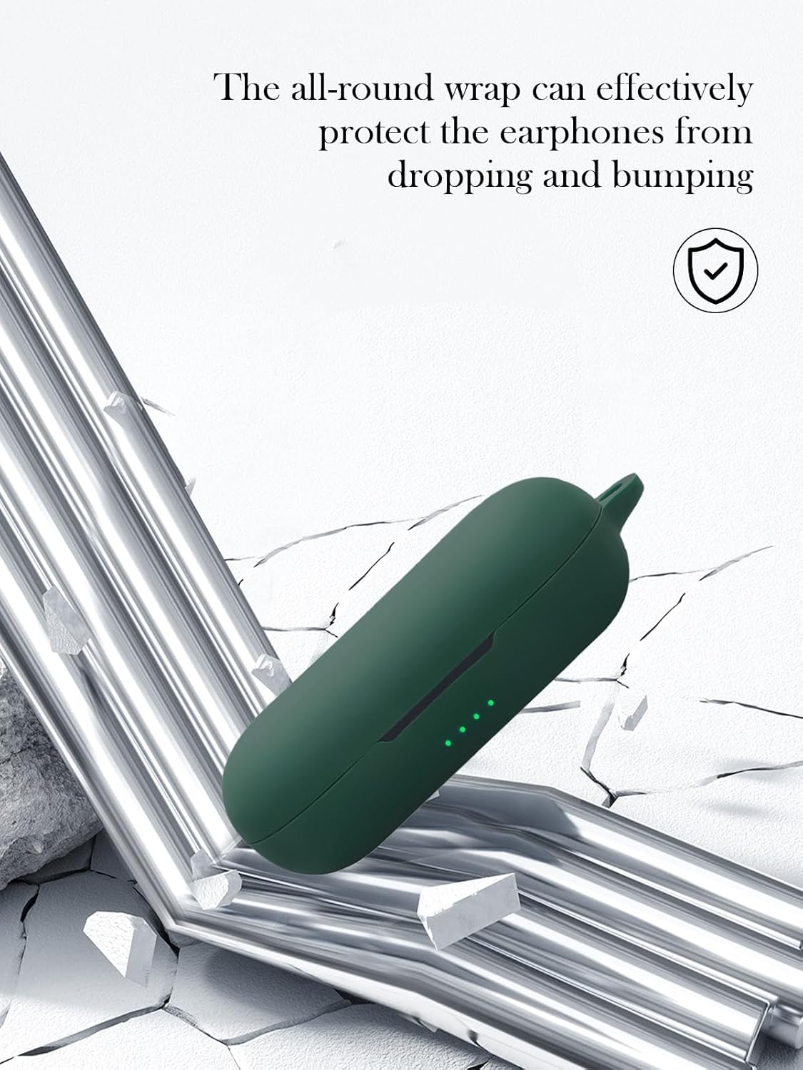 Case for Raycon Open Earbuds True Wireless Bluetooth Headphones,Soft Protective,BOVUGAC Silicone Case Cover with Keychain & Cleaning Kit & Lanyard for Raycon Open Earbuds-Green - Image 2