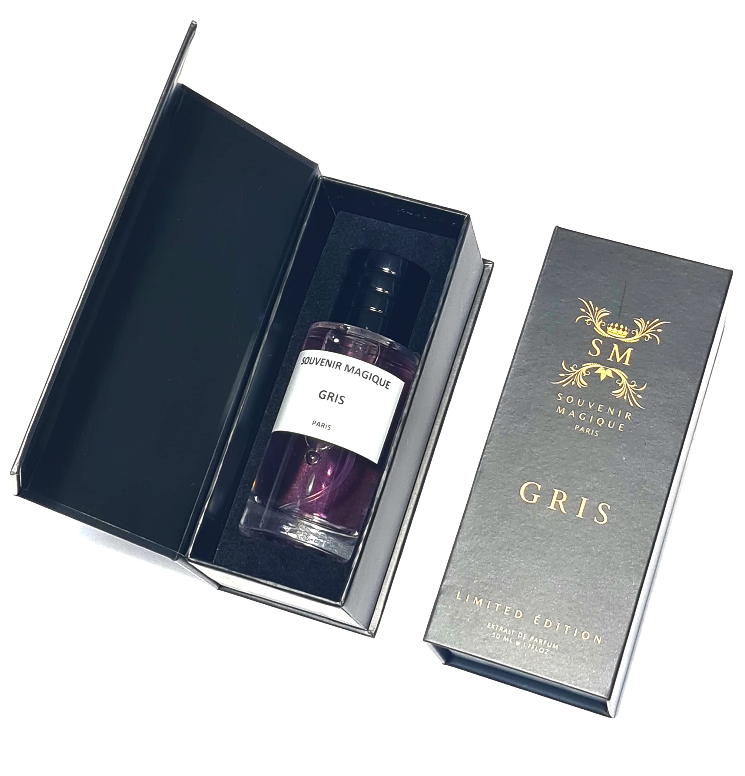 Gris Montaigne - Souvenir Magique – EXTRAIT DE PARFUM - 50 ml - Tenue 24h – Parfum pour Homme et Femme - idée cadeaux - Made in France (Chypre)