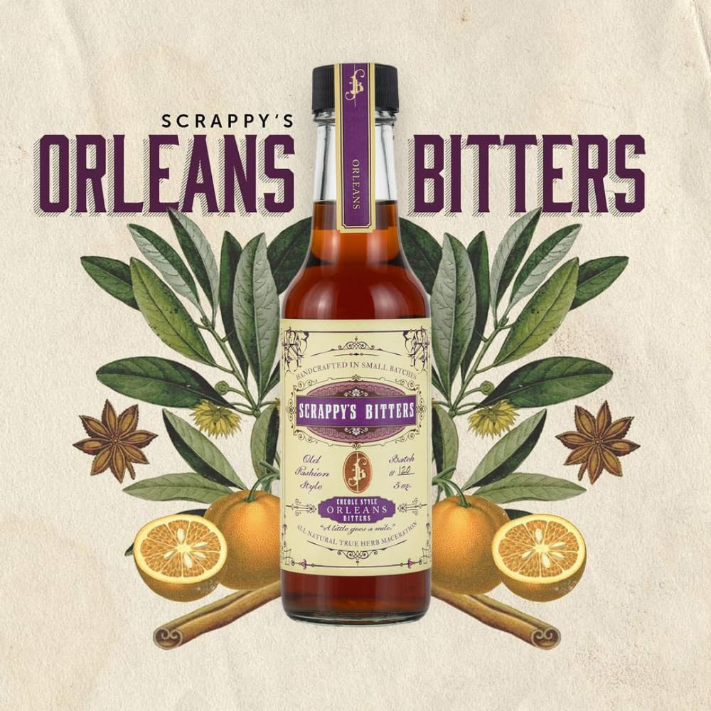 Scrappy's Bitters - Orleans, 5 Oz - Organic Ingredients, Finest Herbs & Zests, No Extracts, Artificial Flavors, Chemicals or Dyes. Made in The USA!