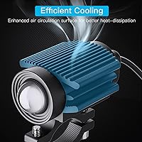 Vista 7 de Luces de conducción de motocicleta, 2 unids amarillo blanco bi color 6000LM 60W LED niebla luces de aleación de aluminio mini faros