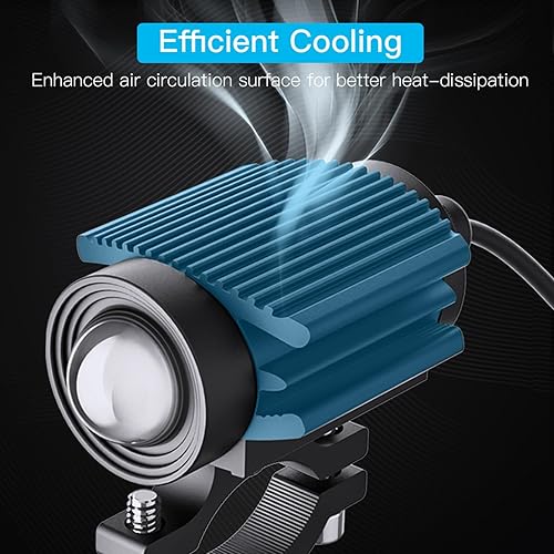 Miniatura 7 de Luces de conducción de motocicleta, 2 unids amarillo blanco bi color 6000LM 60W LED motocicleta conducción niebla luces antiniebla, aleación de