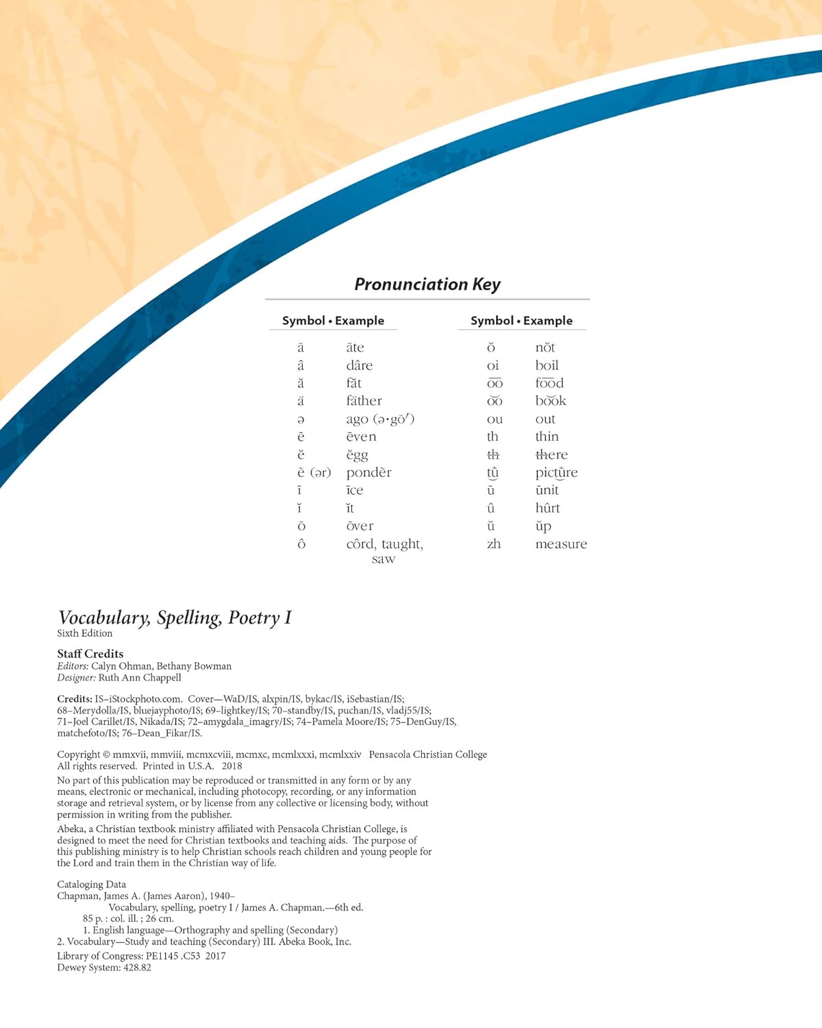 Vocabulary, Spelling, Poetry I - Abeka 7th Grade 7 Spelling, Vocabulary, and Poetry Student Work Book      Paperback – January 1, 2017
