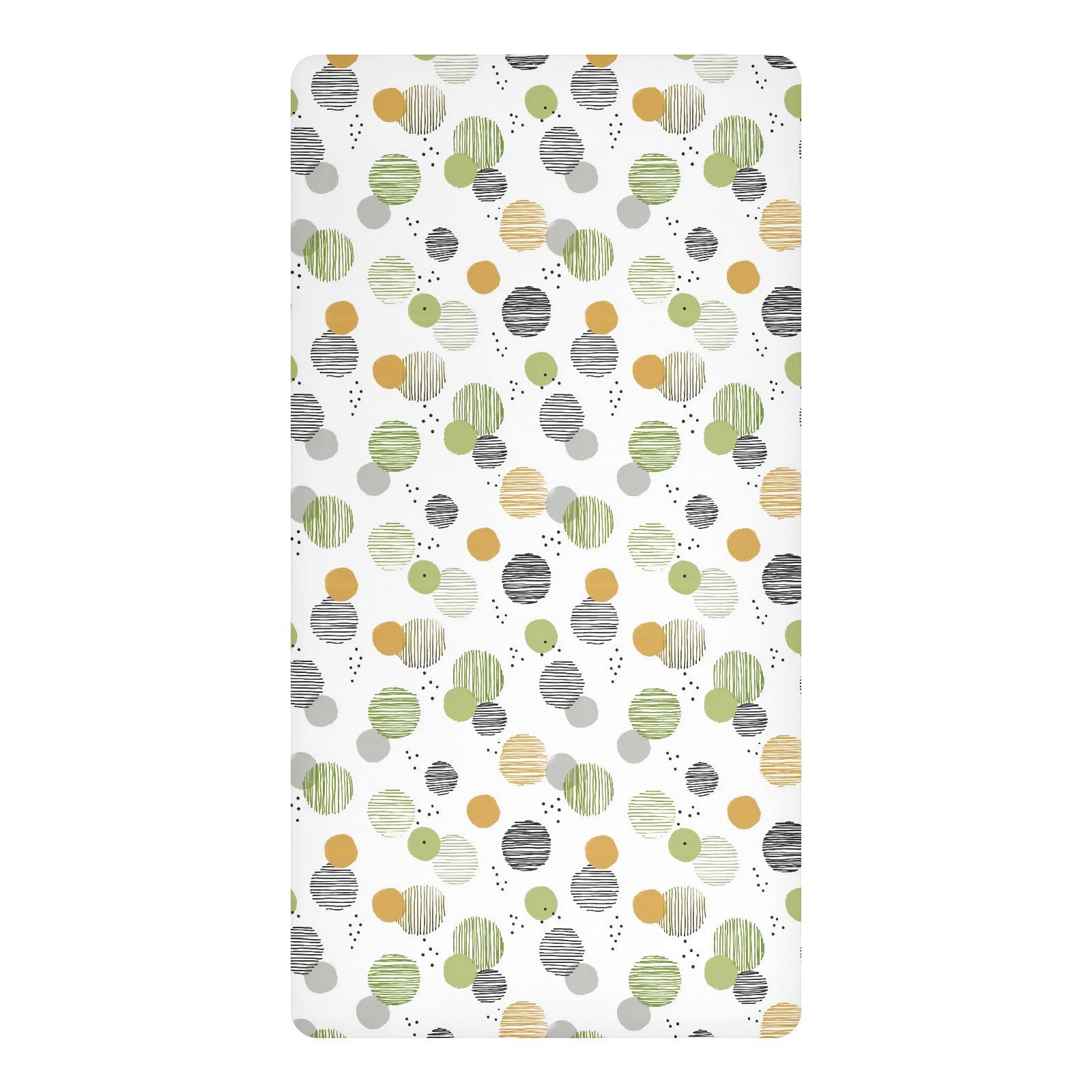 Drap imperméable berceau bébé protection matelas pois verts