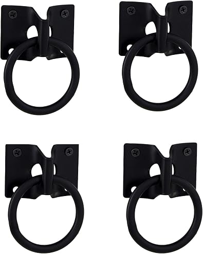 Equestrian Steel Cross Tie Ring, Black or Chrome Packs of 2, 4 or 10