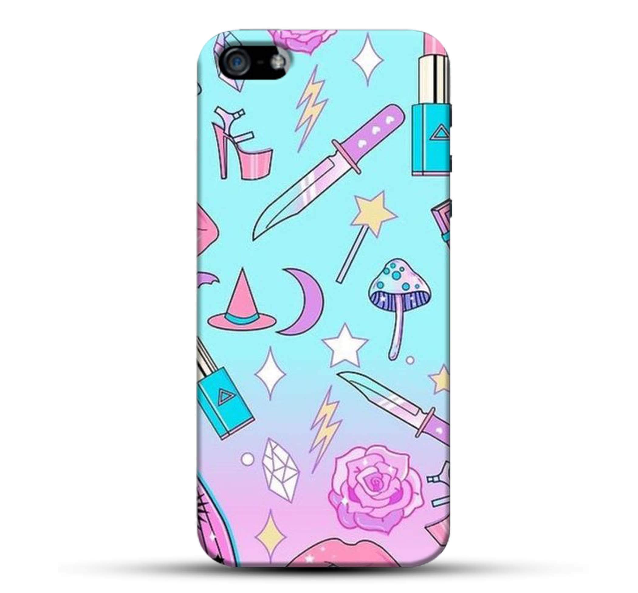 Pikkme iPhone 5 / iPhone 5s Back Cover Case | Designer Printed Hard Cases & Covers for Apple iPhone 5 / iPhone 5s for Girls/Women (Cool Knifes)