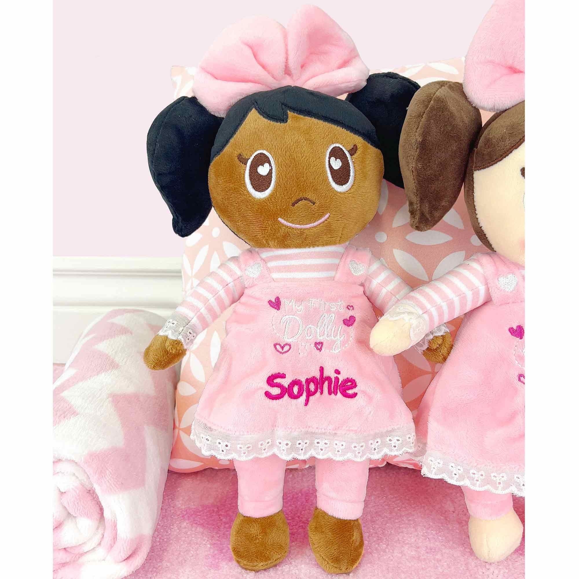 DIBSIESDIBSIES Personalized My First Dolly (Black Hair)