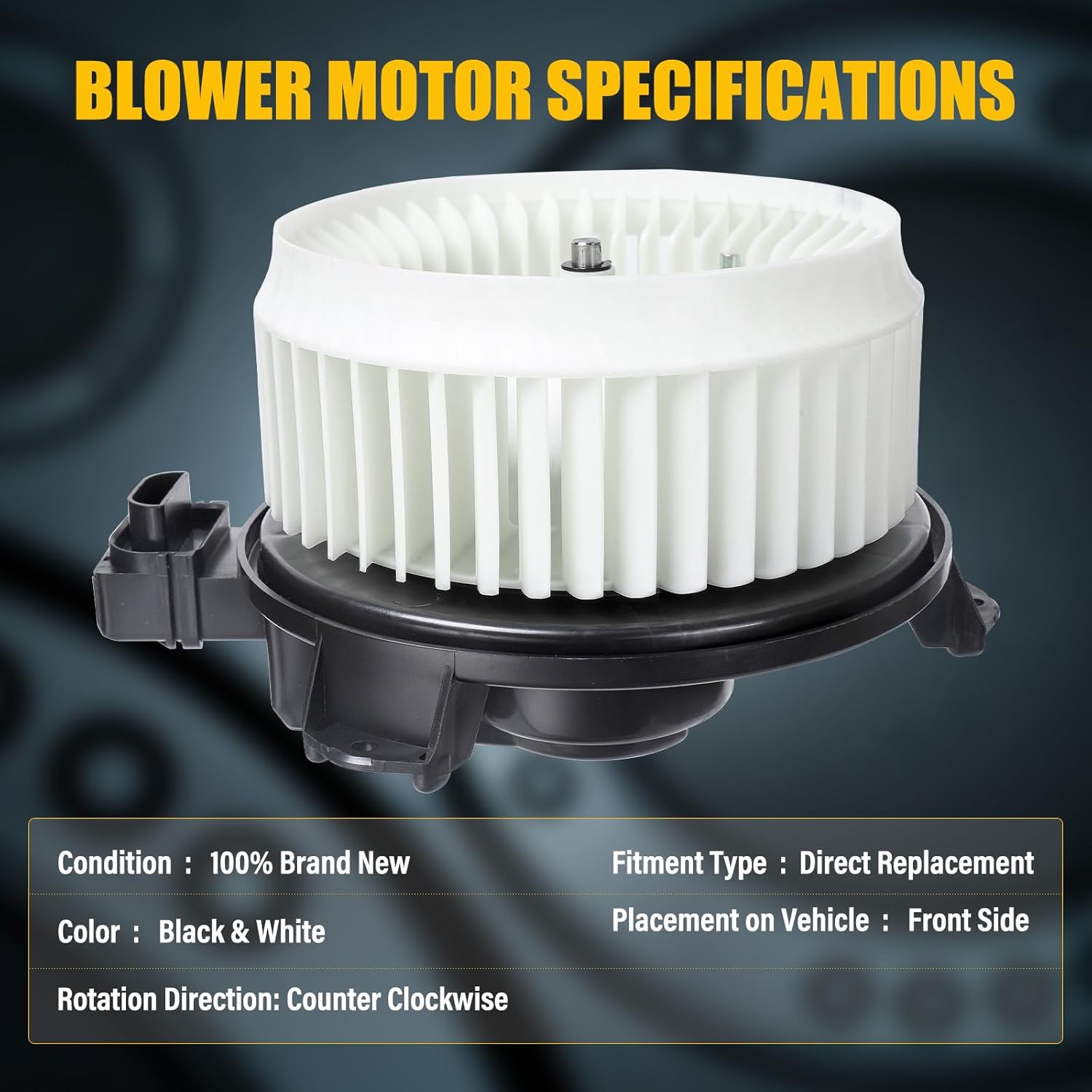 700203 HVAC Heater Blower Motor with Fan Cage Compatible with 2007-2017 Ford Edge, 2008-2012 Honda Accord, Dodge Ram, Acura, Jeep, Lincoln, Chrysler Sebring, Toyota FJ Cruiser, ay272700-5060 Motor