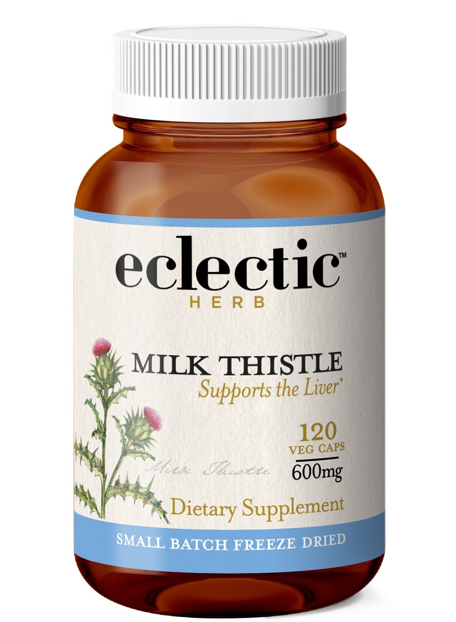 Amazon.com: Eclectic Milk Thistle 600 Mg Fduv with Glass, Blue