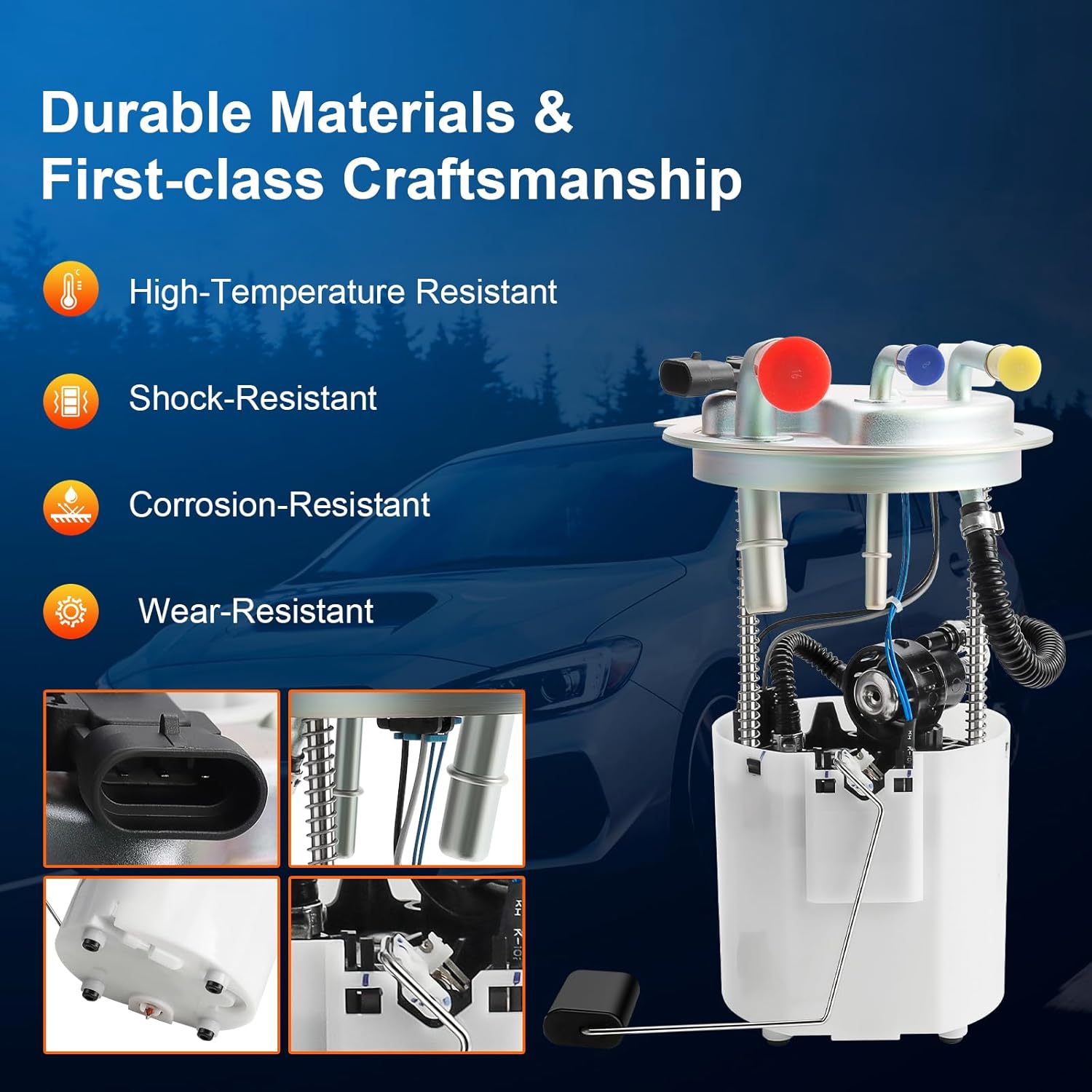 Electric Fuel Pump Assembly Compatible with Chevy Tahoe Cadillac Escalade GMC Yukon 2004 2005 2006 2007 4.8L 5.3L 6.0L V8, Replace E3581M FG0808 P76262M - Image 6