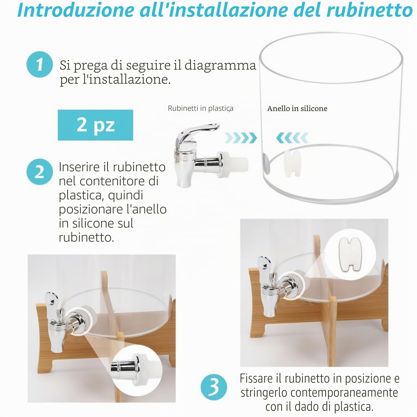 Distributore di detersivo per bucato, dispenser di ammorbidente da 88 oz/2,5 l per l'organizzazione della lavanderia, porta detersivo con rubinetto in acciaio inossidabile, contenitore per sapone