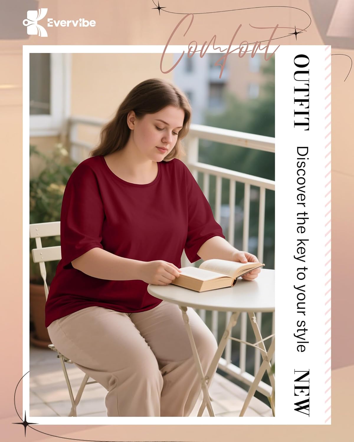 3 Pack Women's Plus Size Half Sleeve Shirts Crew Neck Irregular Hem Tops Loose Fit Casual Basic Tees - Image 5