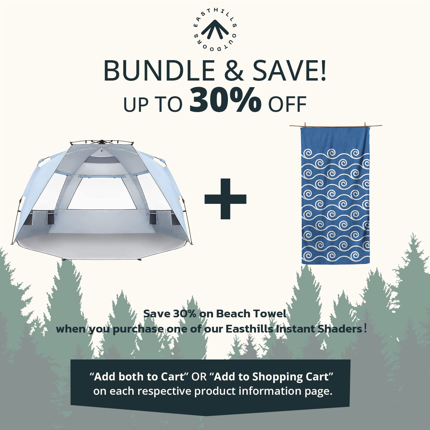 Buy Easthills Outdoors Instant Shader Deluxe XL Beach Tent Easy Setup 4