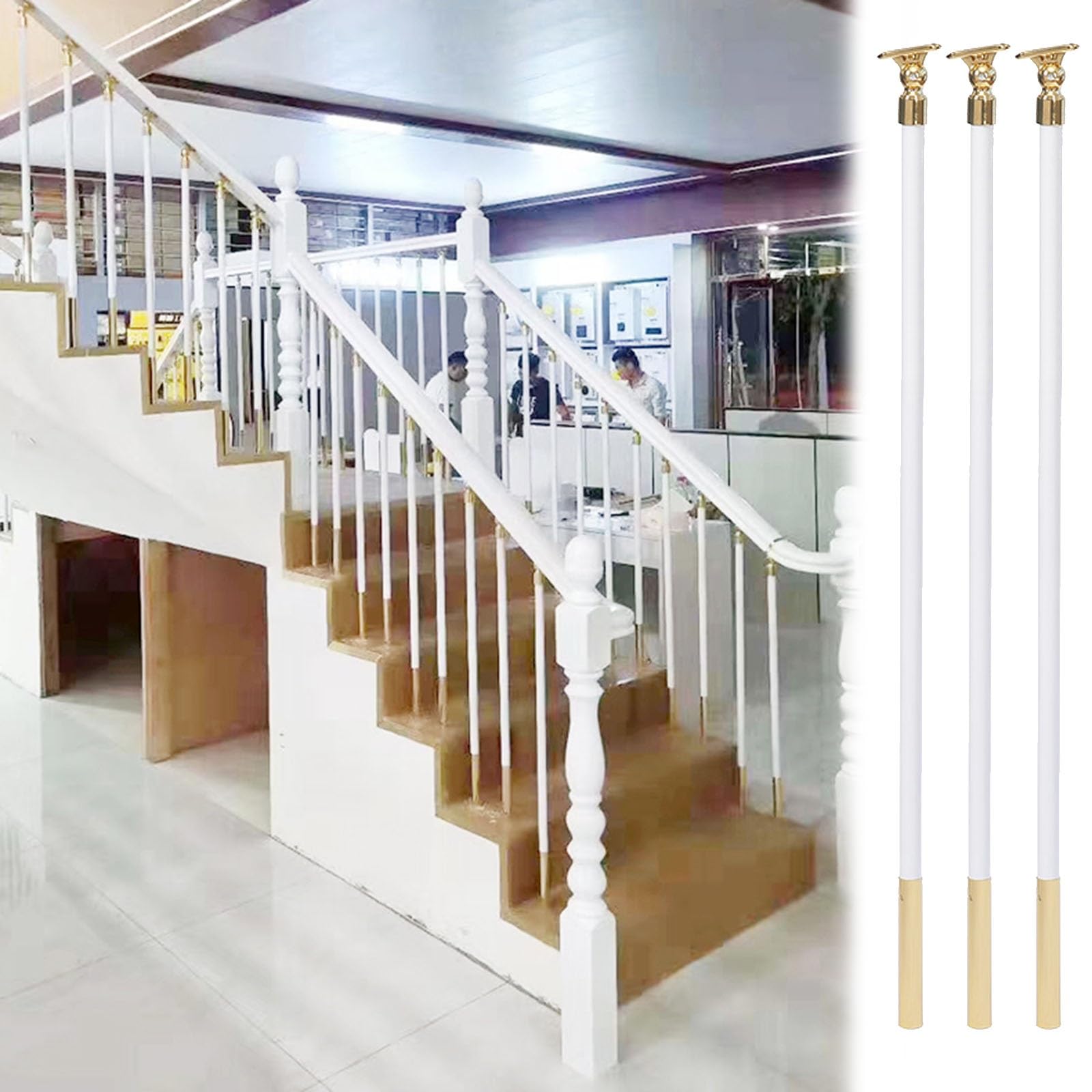 Axe de balustre d'escalier intérieur et support réglable pour rampe métal