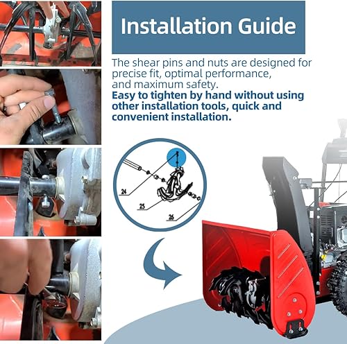 Miniatura 4 de Sconva Pasadores de cizalla para quitanieves 303160355P  303160355 Piezas de repuesto para soplador de nieve PowerSmart (paquete de 4)