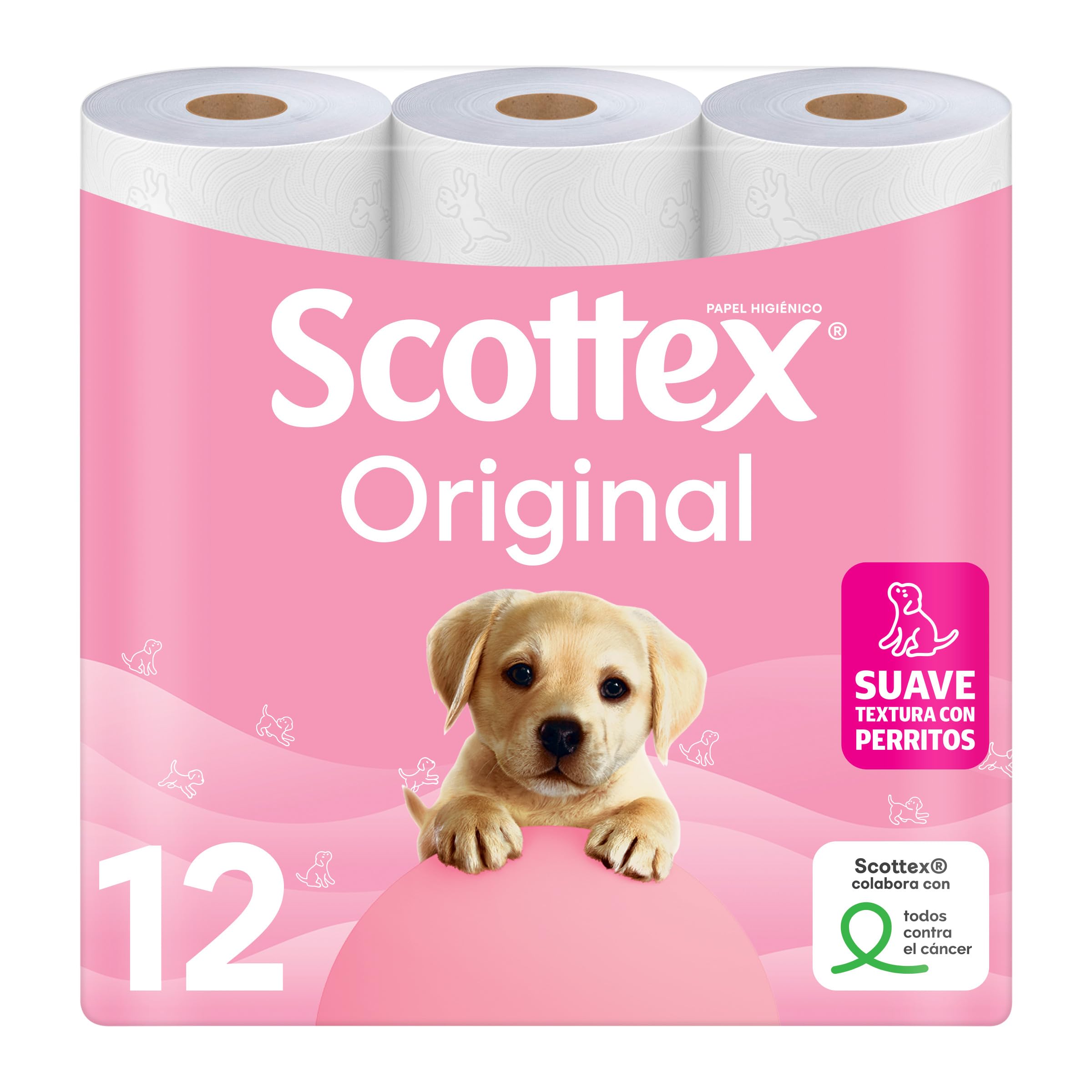 Scottex Papel Higiénico Original P12 con 2 capas proporciona el equilibrio adecuado de suavidad y resistencia
