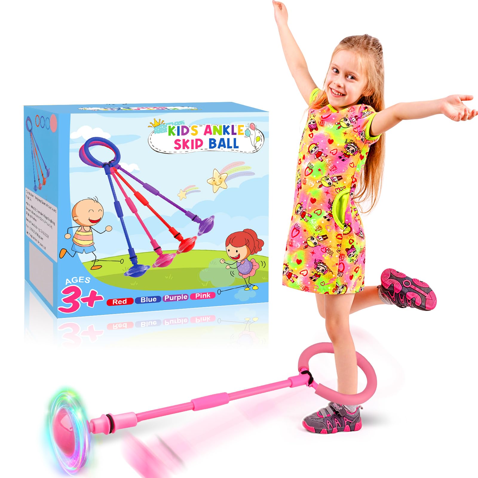 Photo 1 of YOTOY Ankle Skip Ball for Kids Toys Age 5 6 7 8 Years Old, Skip It for Kids, Skip Ball Ankle Toy, Skip It Toys for Ages 5-7, Ankle Skip Gall Gift for Girls Boys