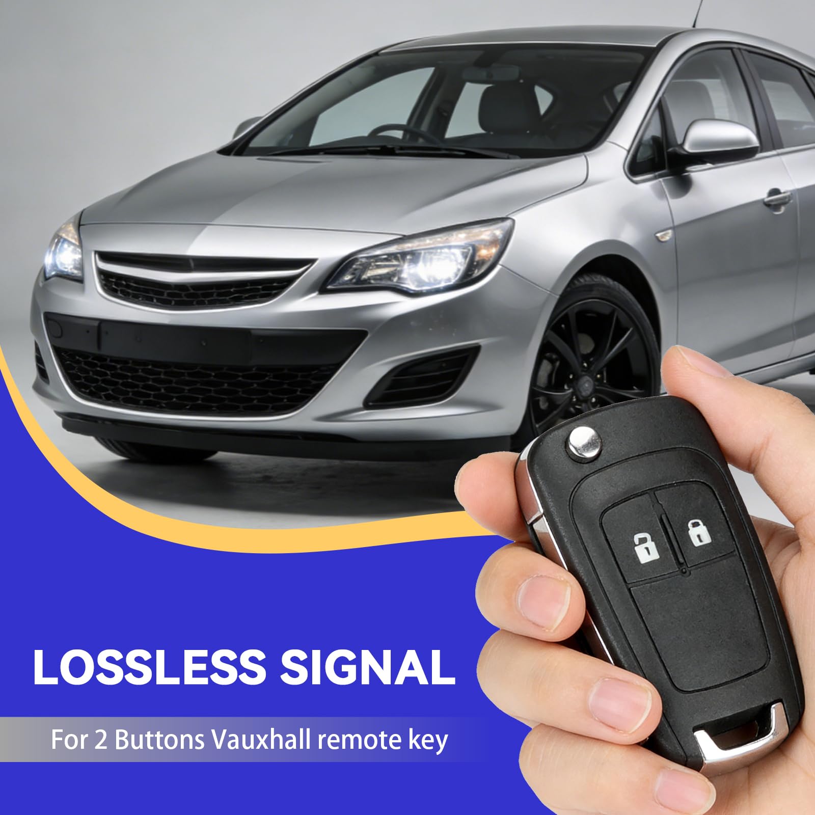 433MHZ Remote Key Fob for Vauxhall Astra J Insignia Zafira B Meriva Cascade Adam Mokka Corsa E For 2 Buttons Vauxhall Key Fob Replacement with 46chip — view 8