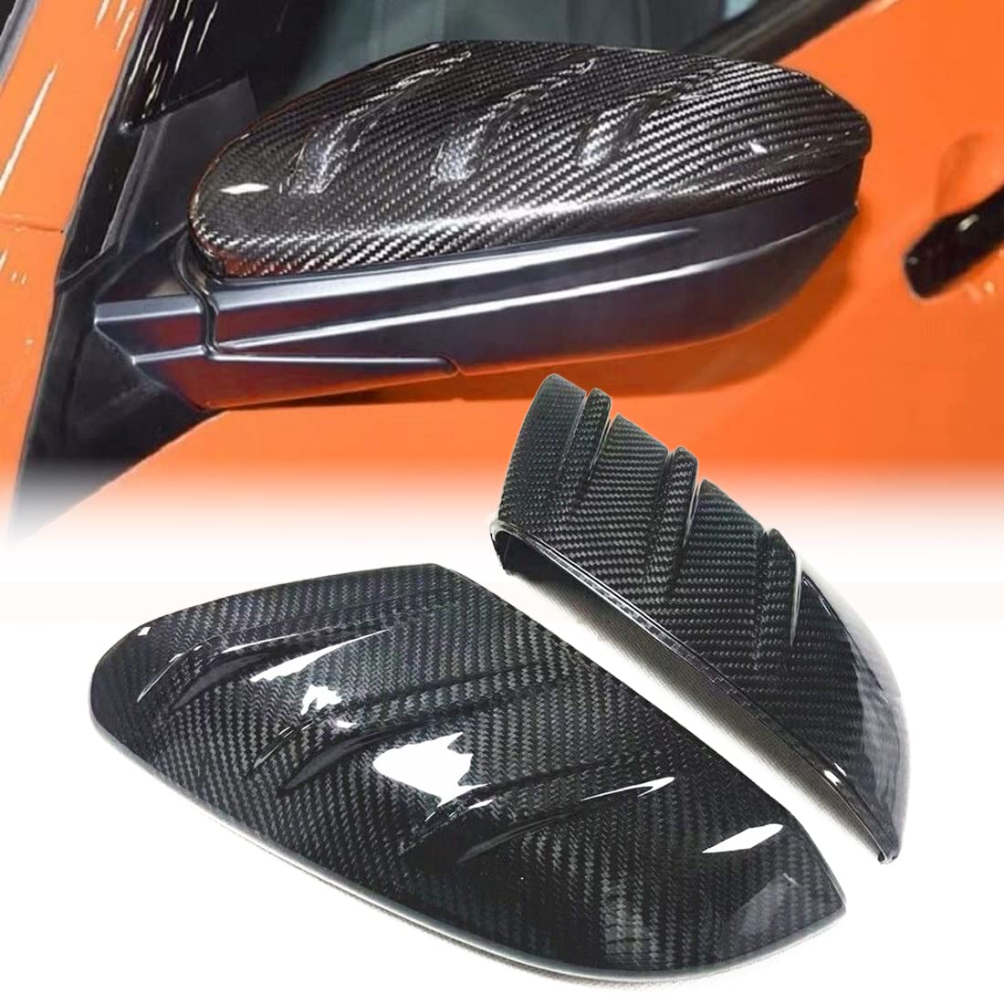GaofeiLTF Mirror Caps Covers Fits for 10th Gen Honda Civic 2016-2021 Sedan Coupe Hatchback Crider Envix Real Carbon Fiber Mugen Style Car Side Door